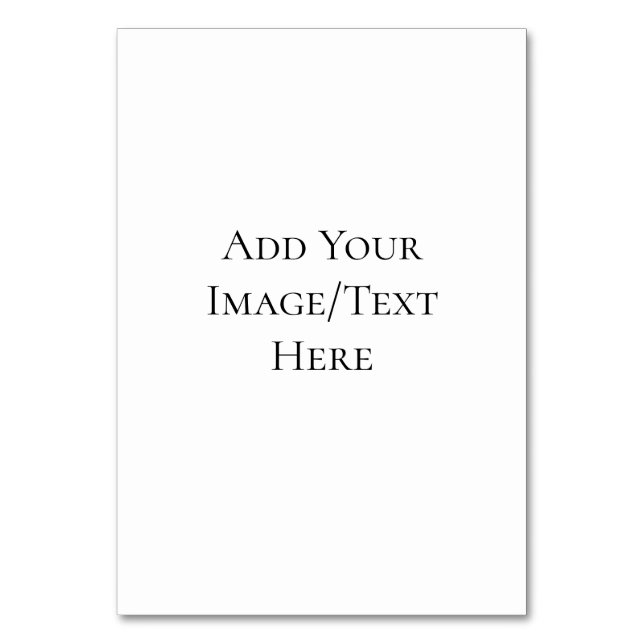 Blank Wedding Templates | Elegant Customizable  Table Number (Front)