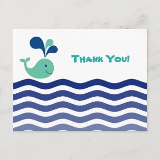 Blank - Whale Thank You Postcard