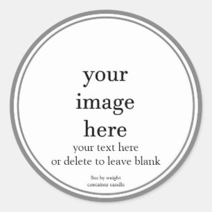 Blank White Template Container Candle Label