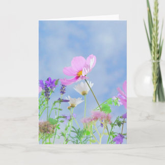 Blank Wild Flowers Greeting Card