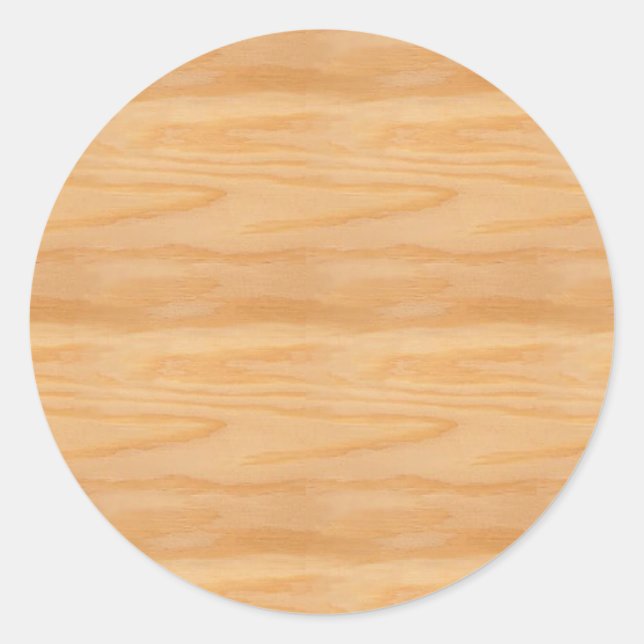 Blank Wood Template Elegant Trendy Design Classic Round Sticker (Front)