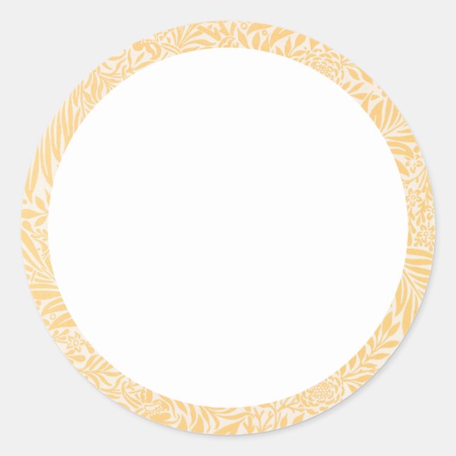 Blank yellow and white floral Label (Front)