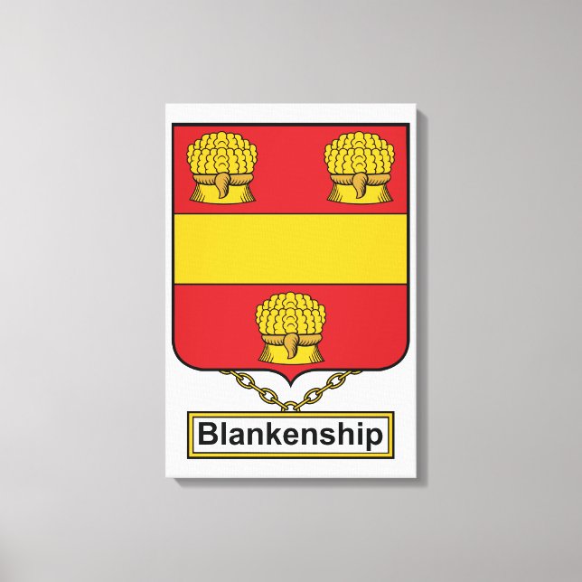 Blankenship Family Crest Canvas Print (Front)