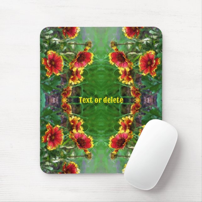 Blanket Flower Daisies Watercolor Personalised Mouse Mat (With Mouse)