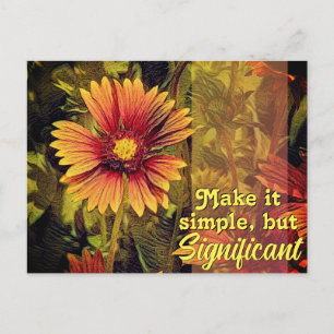 Blanket Flower Keep it Simple but Significant Postcard