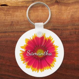 Blanket Flower with a Name Key Ring