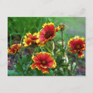 Blanket Flowers Watercolor Postcard