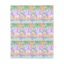 Blanket for girls unicorn customisable