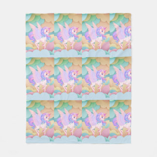 Blanket for girls unicorn customisable
