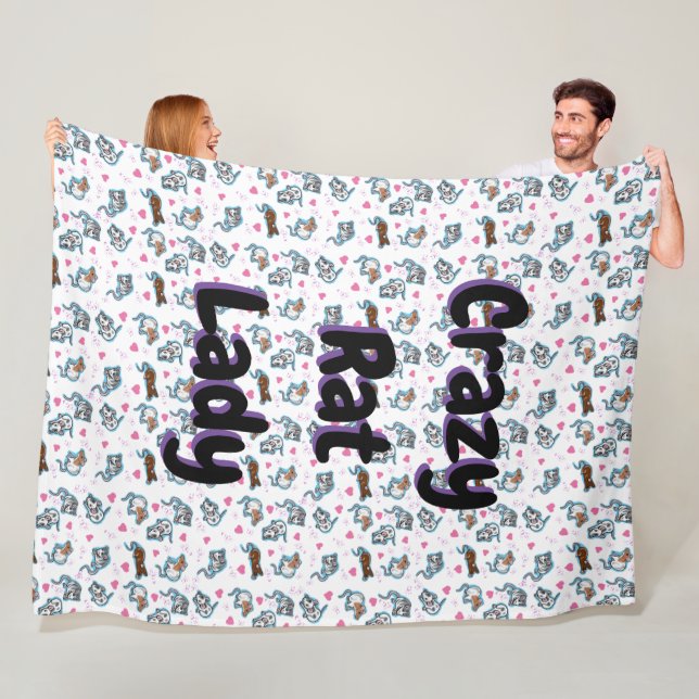 Blanket for Rat Lovers- Crazy Rat Lady (In Situ)