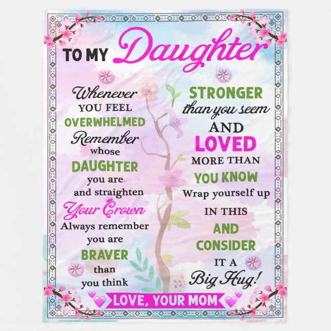 Blanket Gifts for Daughters from Moms (Front)