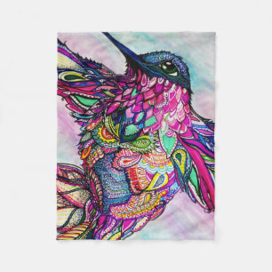Blanket Hummingbird Zen Tangle Art Michele Zurine