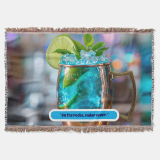 Blanket throw with cocktail 