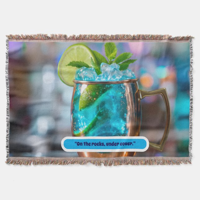 Blanket throw with cocktail  (Front)