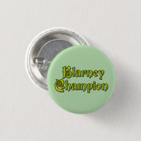 Blarney Champion green small button