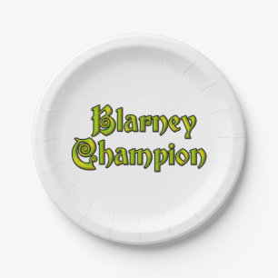 Blarney Champion paper plates