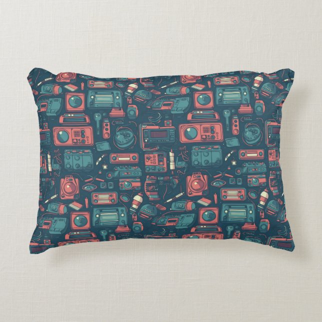 Blast From the Past: 80's Tech Decorative Cushion (Front)