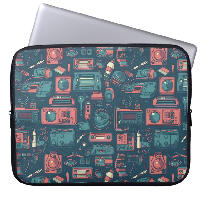 Blast From the Past: 80's Tech Laptop Sleeve (Front)