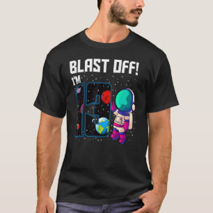 Blast Off I'm 13 Birthday Astronaut 13th Space Par T-Shirt