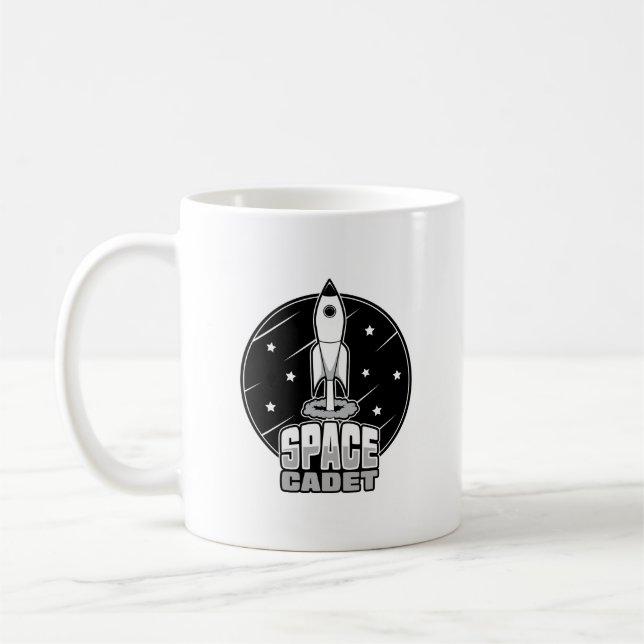 Blast off in style with our Retro Rocket Coffee Mug (Left)