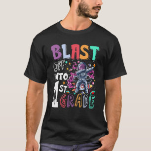 Blast Off Into 1st Grade Kid Rocket First Day Of S T-Shirt