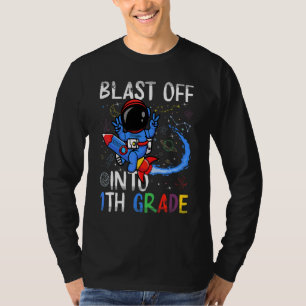 Blast Off Into 1th Grade First Day Of School Space T-Shirt