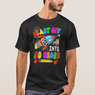 Blast Off Into 3rd Grade Rocket Back To School T-Shirt