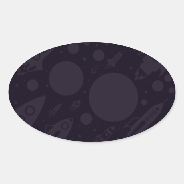 Blast Off Into A New Year Oval Sticker (Front)