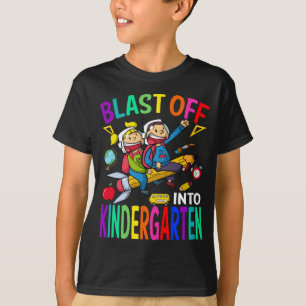 Blast Off Into Kindergarten Rocket Back To School  T-Shirt