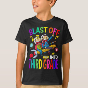 Blast Off Into Third Grade Rocket Back To School T-Shirt