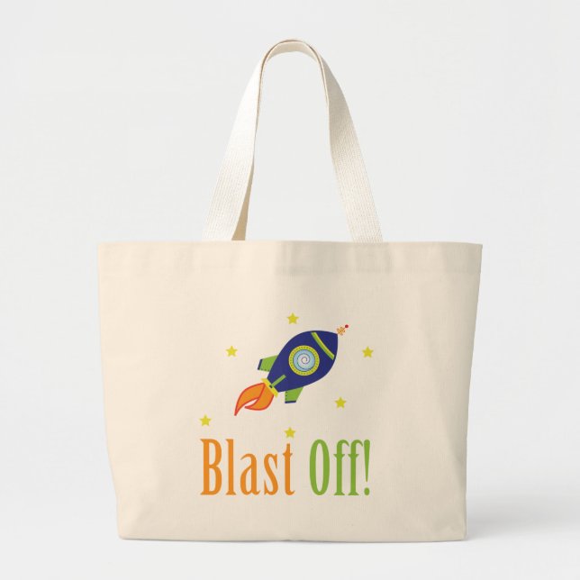 Blast Off Large Tote Bag (Front)