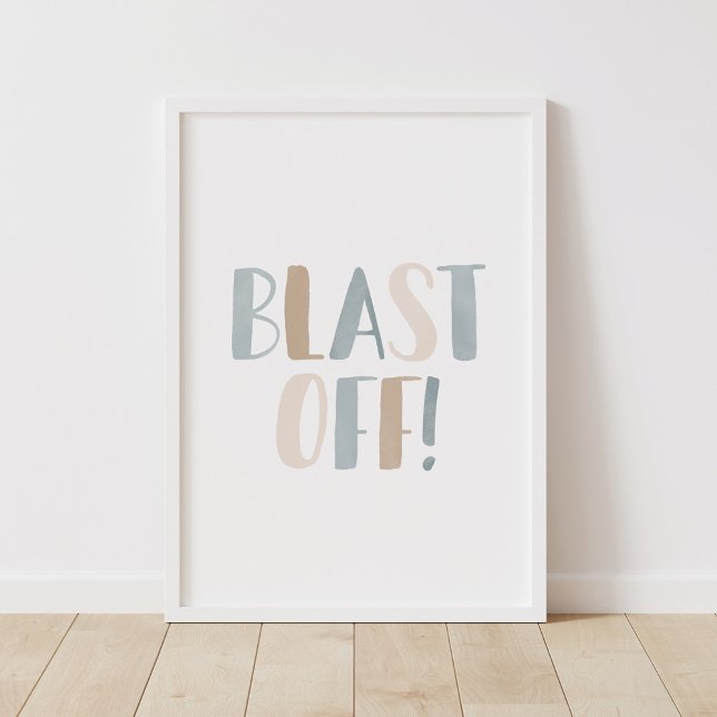 Blast Off Neutral Outer Space Kids Room Decor (Creator Uploaded)