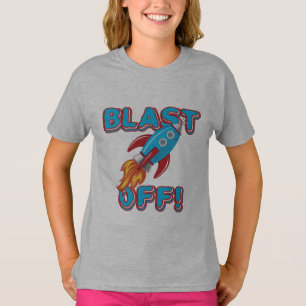 Blast Off Rocket Ship T-Shirt