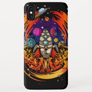 Blast Off Spaceship iPhone XS Max Case