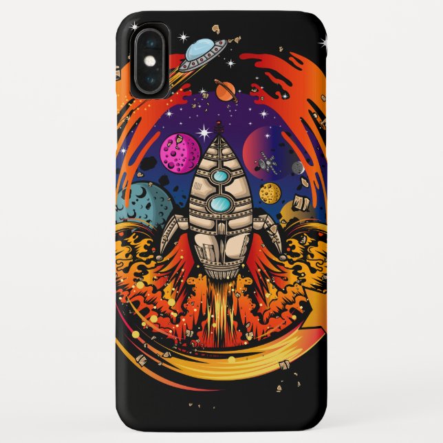 Blast Off Spaceship Case-Mate iPhone Case (Back)