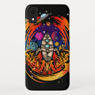 Blast Off Spaceship iPhone XR Case