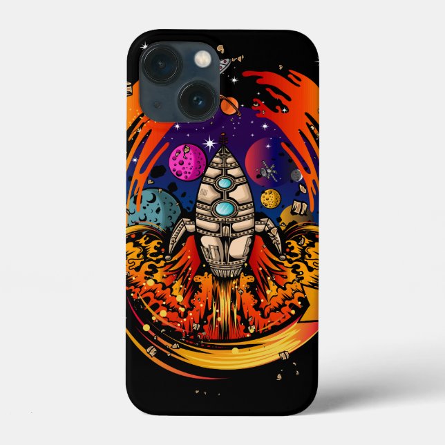 Blast Off Spaceship Case-Mate iPhone Case (Back)