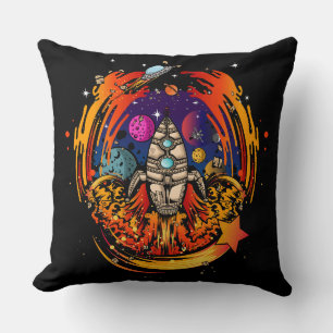 Blast Off Spaceship Cushion