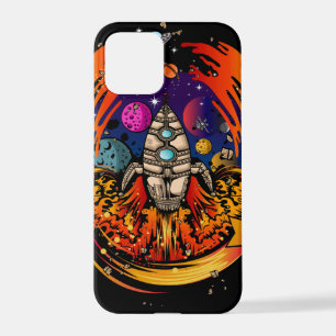 Blast Off Spaceship iPhone 12 Pro Case