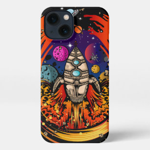 Blast Off Spaceship iPhone 13 Case