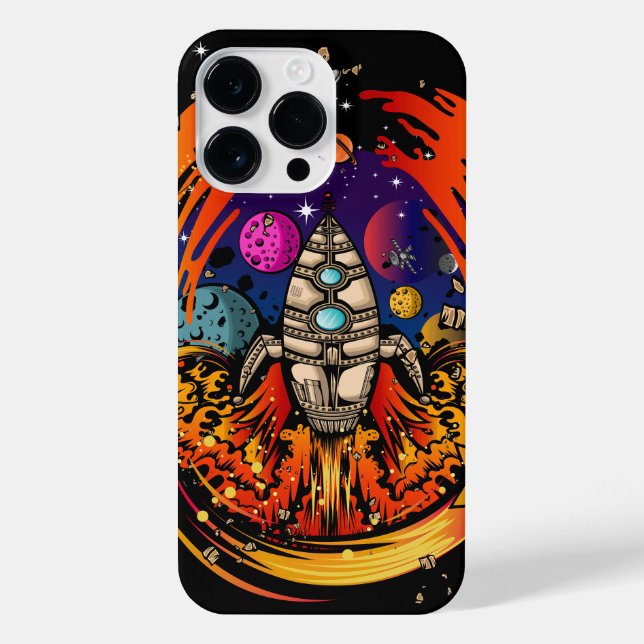 Blast Off Spaceship iPhone Case (Back)