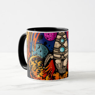Blast Off Spaceship Mug