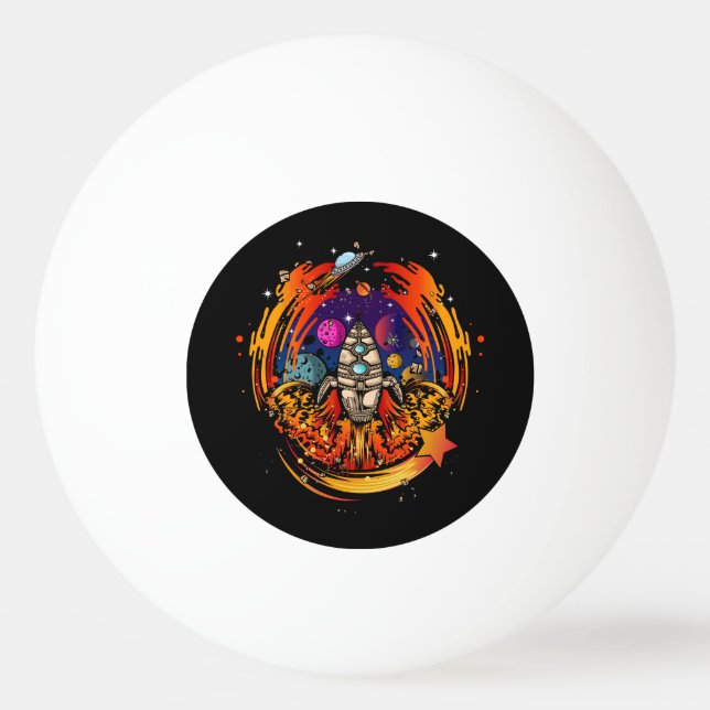 Blast Off Spaceship Ping Pong Ball (Front)
