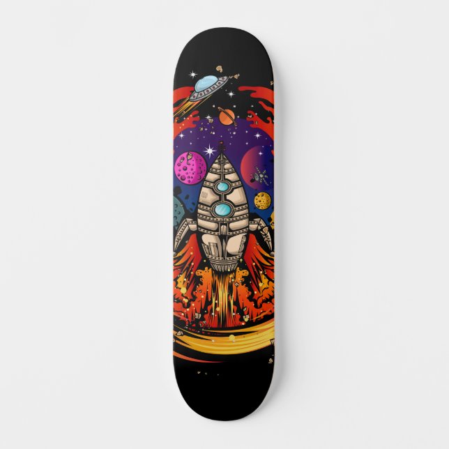 Blast Off Spaceship Skateboard (Front)