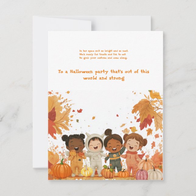 Blast Off to Halloween Fun! Invitation (Front)