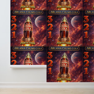 Blast off with chums cola nursery wallpaper