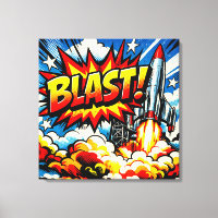 BLAST! Retro Pop Art Rocket Explosion