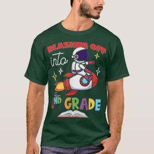 Blasting Off Into 2nd Grade Day Back To School Roc T-Shirt