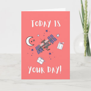 Blasting off into Birthfathers Day Card