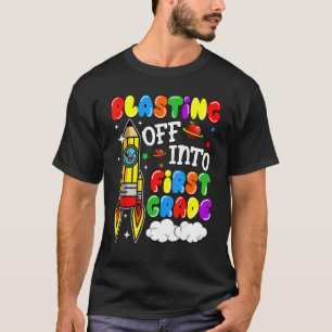 Blasting Off Into First Grade Back To School Boys T-Shirt